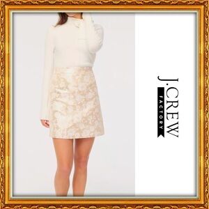 EUC | J. Crew Factory Floral jacquard A-line skirt!!